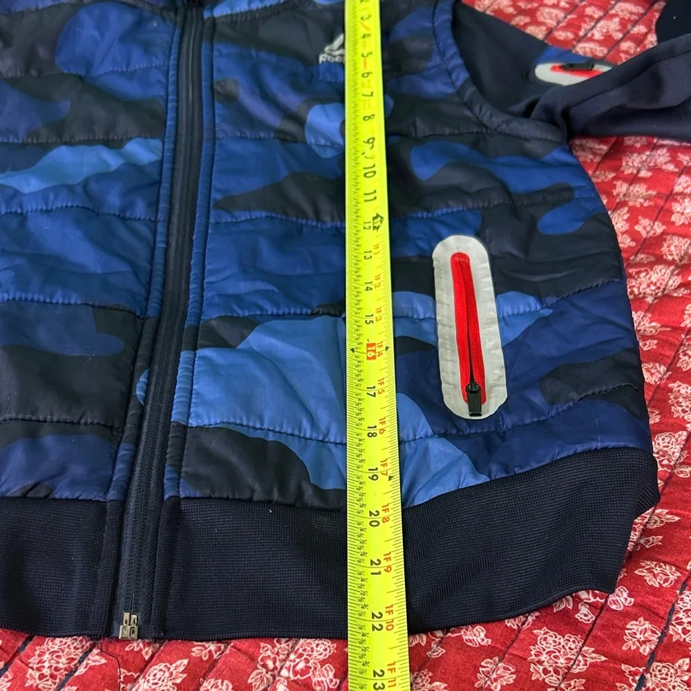 Reebok Blue Camouflage Jacket with Red Accents
